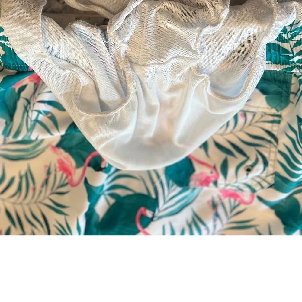 The Endless Summer Flamingo Tropical Swim Trunks Men's Size M